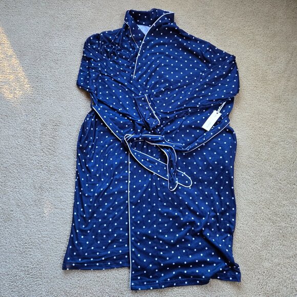 NWT Simply Southern Navy Polka Dot Robe Kimono--One Size - Picture 8 of 10